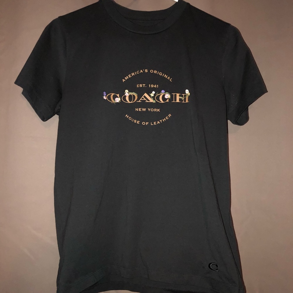Coach t Shirt floral embroidery